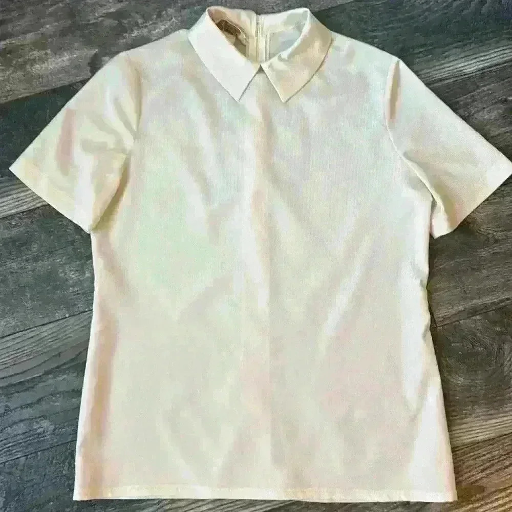 Vintage 60/70s Cream Blouse Joe Frank of Houston School Girl Style